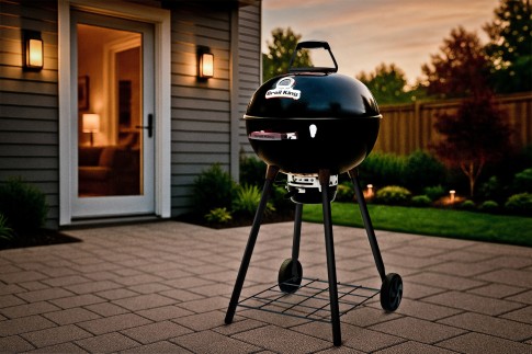 Гриль угольный Броил Кинг Краун Кетл (Broil King CROWN KETTLE 22.5" / 57 BLACK LEG) в Красноярске